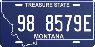 MT license plate 988579E