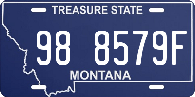 MT license plate 988579F