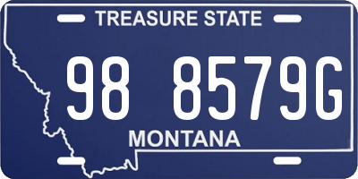 MT license plate 988579G