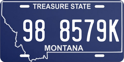 MT license plate 988579K