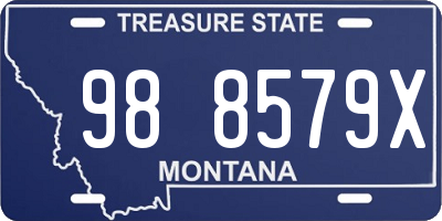 MT license plate 988579X