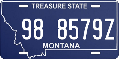 MT license plate 988579Z