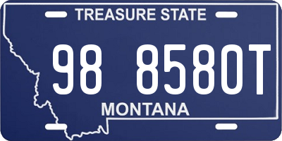 MT license plate 988580T