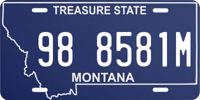 MT license plate 988581M