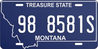 MT license plate 988581S