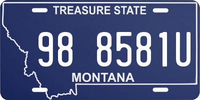 MT license plate 988581U