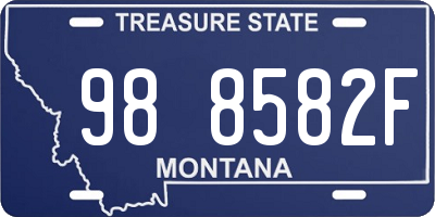 MT license plate 988582F