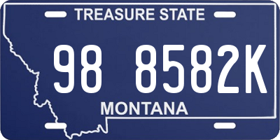 MT license plate 988582K