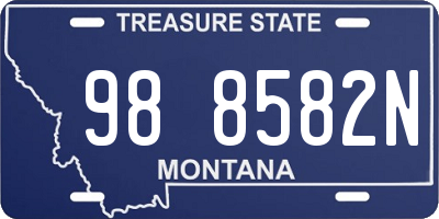 MT license plate 988582N