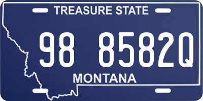 MT license plate 988582Q