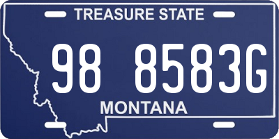 MT license plate 988583G
