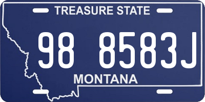 MT license plate 988583J