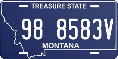 MT license plate 988583V