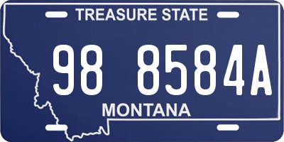 MT license plate 988584A