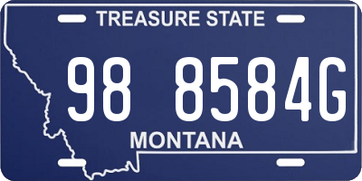 MT license plate 988584G