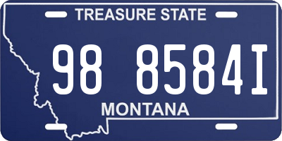 MT license plate 988584I