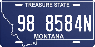 MT license plate 988584N