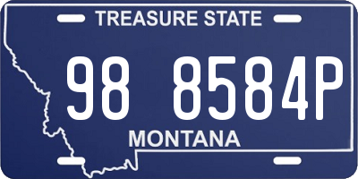 MT license plate 988584P