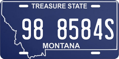 MT license plate 988584S
