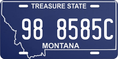 MT license plate 988585C