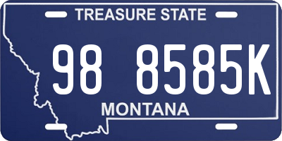 MT license plate 988585K