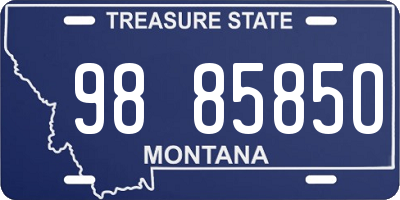 MT license plate 988585O