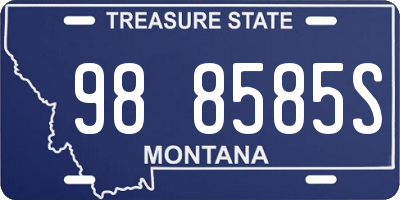 MT license plate 988585S