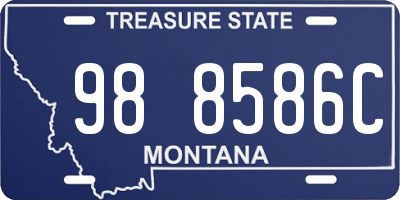 MT license plate 988586C