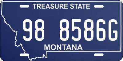 MT license plate 988586G