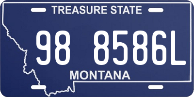 MT license plate 988586L