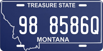 MT license plate 988586Q