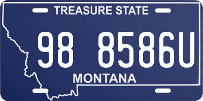 MT license plate 988586U