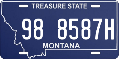 MT license plate 988587H
