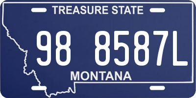 MT license plate 988587L