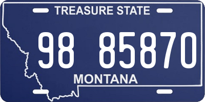 MT license plate 988587O