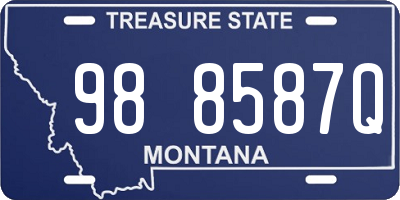 MT license plate 988587Q