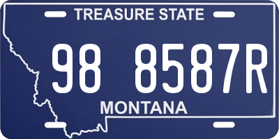 MT license plate 988587R