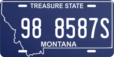 MT license plate 988587S