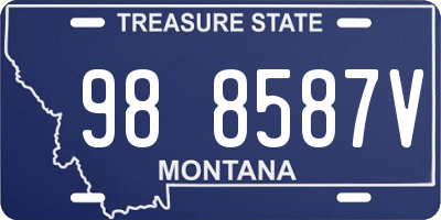 MT license plate 988587V