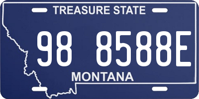 MT license plate 988588E