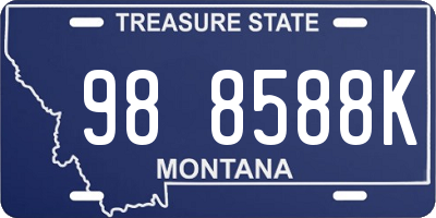 MT license plate 988588K