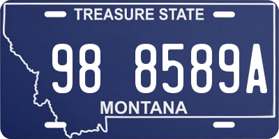 MT license plate 988589A