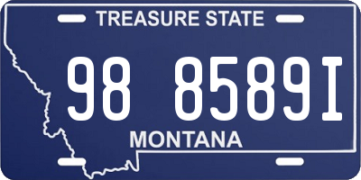 MT license plate 988589I