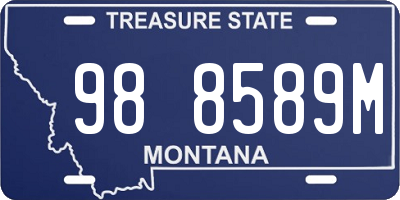 MT license plate 988589M