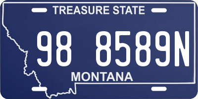 MT license plate 988589N