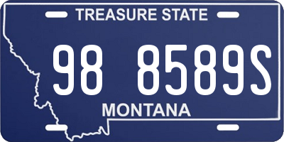 MT license plate 988589S
