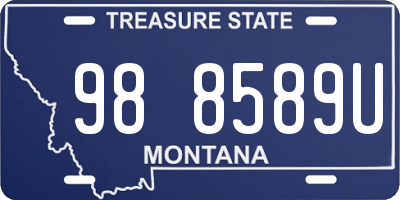 MT license plate 988589U