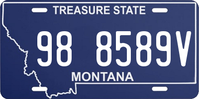 MT license plate 988589V
