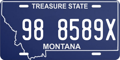 MT license plate 988589X