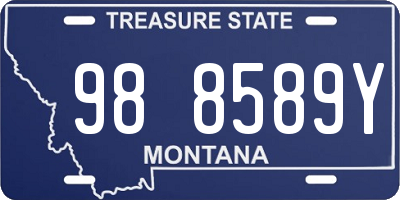 MT license plate 988589Y
